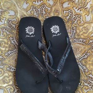 Yellow Box flip flops
